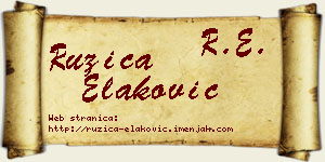 Ružica Elaković vizit kartica